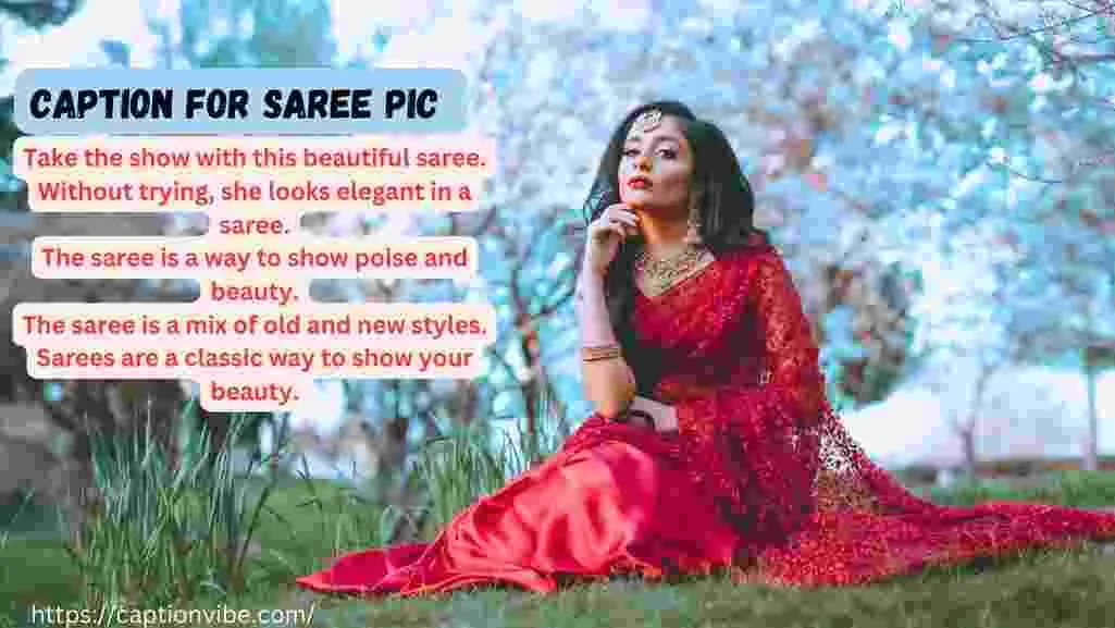 Caption for Saree Pic