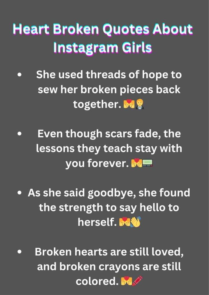 Heart Broken Quotes About Instagram Girls