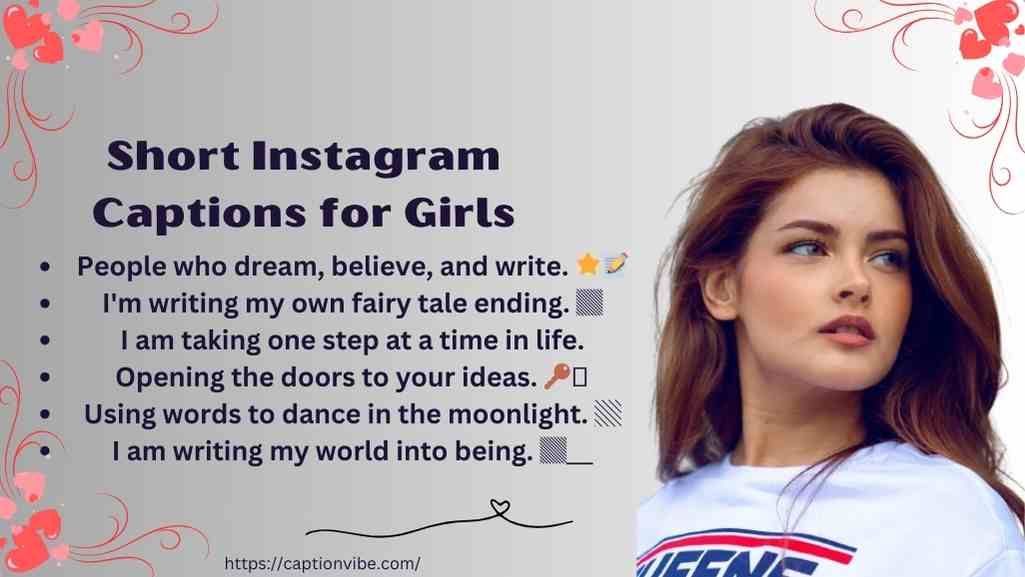 Short Captions for Instagram for Girls