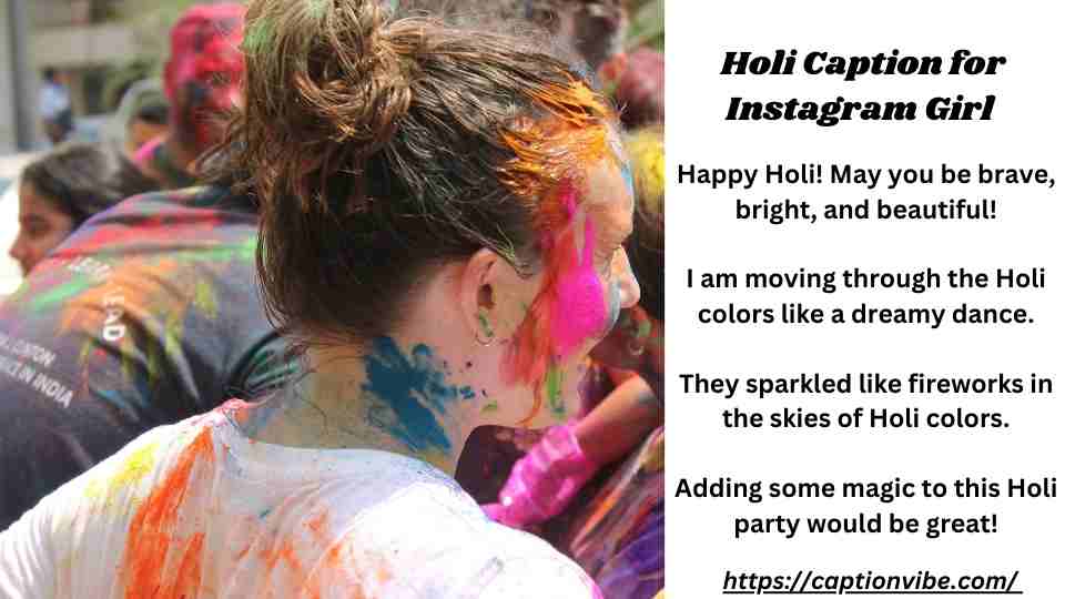 Holi Quotes for Instagram Girl and Captions