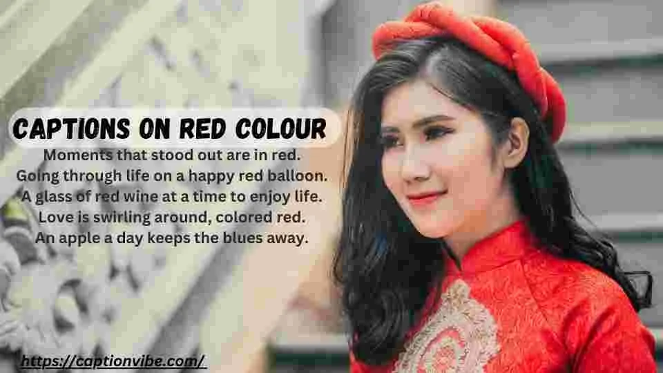 Captions on Red Colour