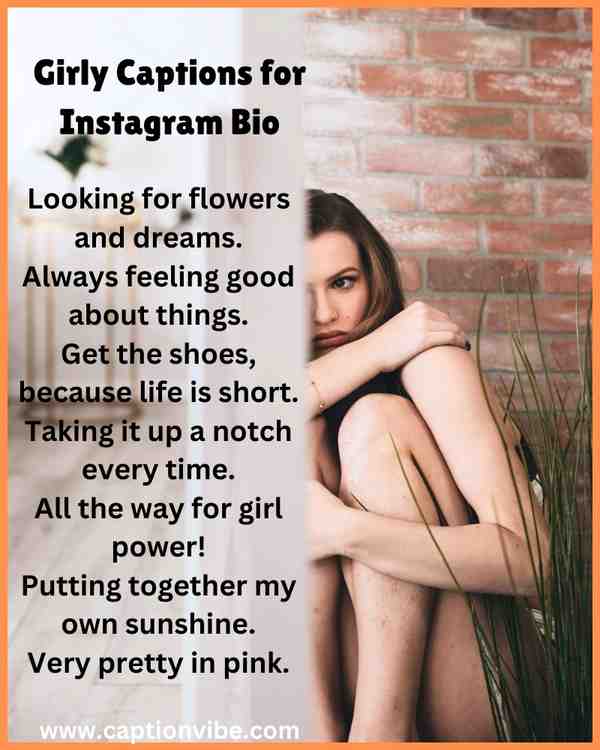 Girly Captions for Instagram Bio